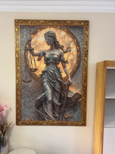 Quadro Decorativo Grande 142x92 Escritório Advogado Themis