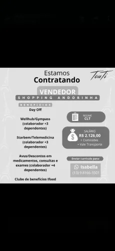 Precisa de vendedores