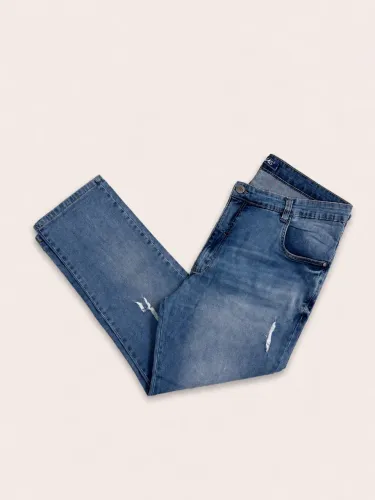 Calça Jeans Kauê Jeans Destroyed Masculina Tam. 52 Azul Clara