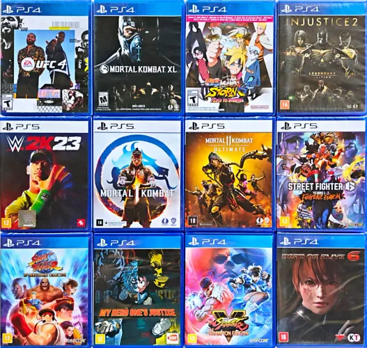 Jogos de Luta - PS5 & PS4 (mídia física)
