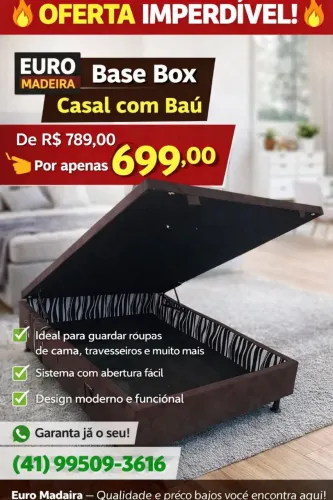 Base box Casal Baú - Novo
