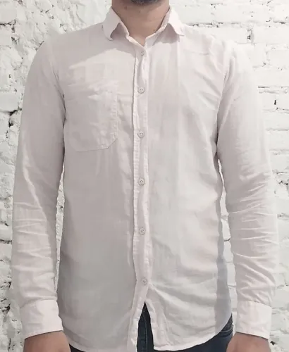 Camisa Linho Masculina Slim Tam 01