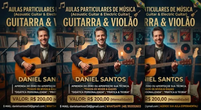 Aulas de Guitarra e violão 