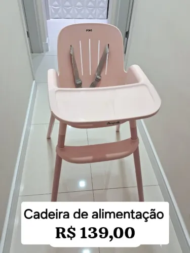 Cadeirinha de Alimentação Burigoto para bebê - Rosa