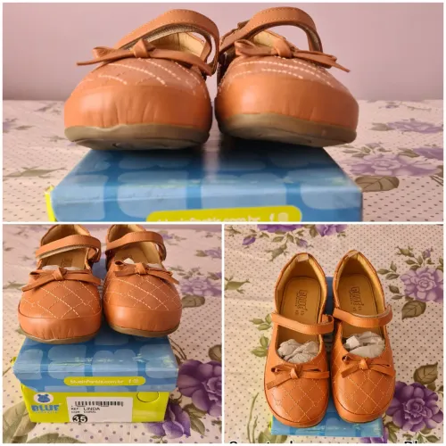 Sapatilha nova Nude 100% couro