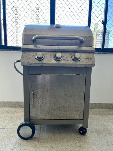 Churrasqueira com Carrinho Inox à Gás Suggar