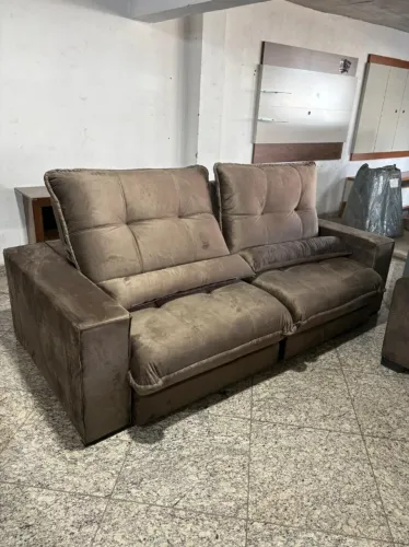 Sofá Coliseu Retrátil Reclinável 2,90m Pillow 30cm Durável Premium