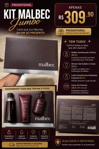 Kit Boticário Malbec