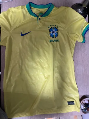 Camisa Oficial do Brasil copa de 2022 Amarela onça pintada
