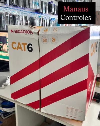 Cabo de Rede Internet CAT6 305 Metros 100% Cobre Megatron 