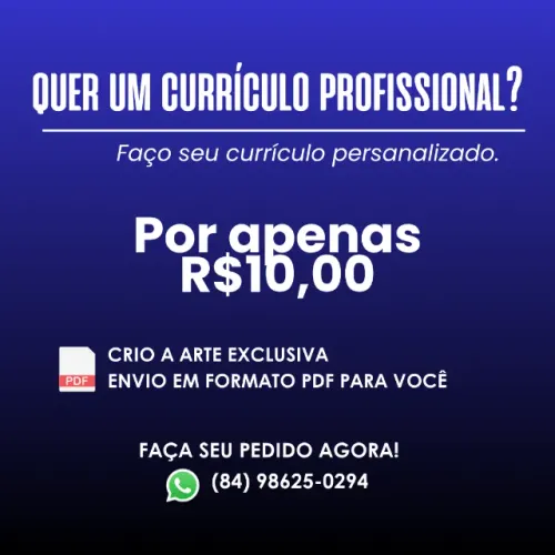 Confecção de Currículos Personalizado