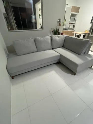 Sofá L linho