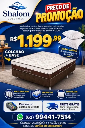 Colchão molas ensacadas individualmente