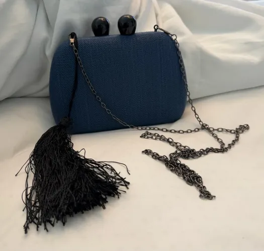 Bolsa Clutch Azul-Marinho
