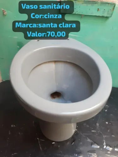 Vaso sanitário cor:cinza Santa clara! Aceito proposta