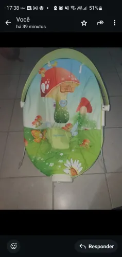 Cadeira balanço e descanso bebê GALZERANO