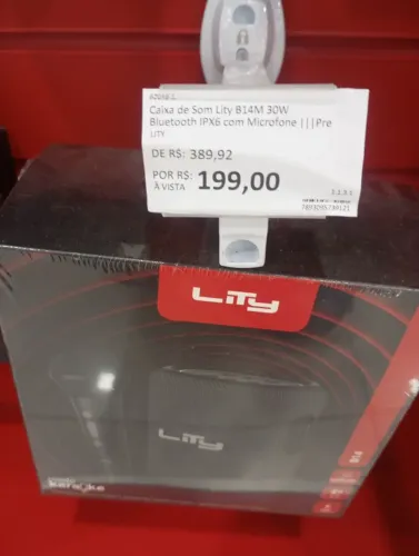 caixa de som com microfone