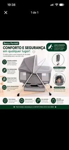 Berço portátil usado