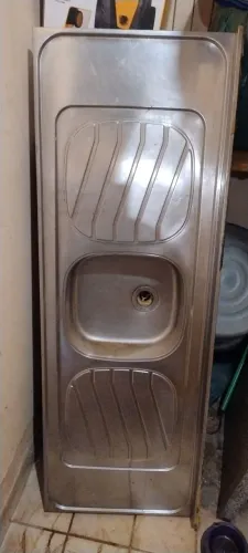 Pia de Inox 1,50m + Pedra de Granito 1,51m (Oportunidade)