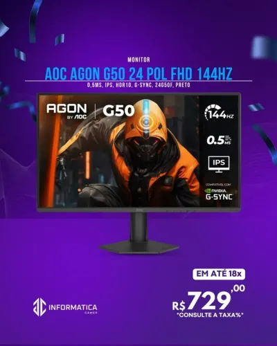 MONITOR AOC AGON G50 24 POL FHD 144HZ