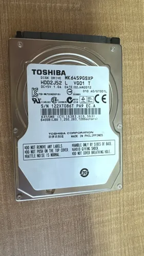 HD Toshiba 640GB SATA 2.5" para Notebook - MK6459GSXP