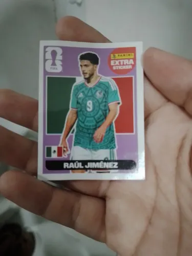 Figurinha Raul Jimenez boas condições roxa