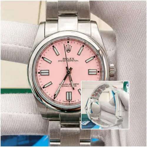 RELÓGIO OYSTER PERPETUAL FUNDO ROSA