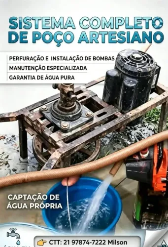 Perfuração de poço artesiano limpeza de bomba com qualidade