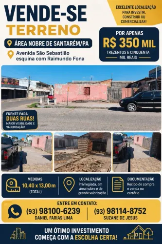 Terreno na São Sebastião esquina com Raimundo Fona