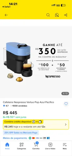 Máquina de café Nescafé