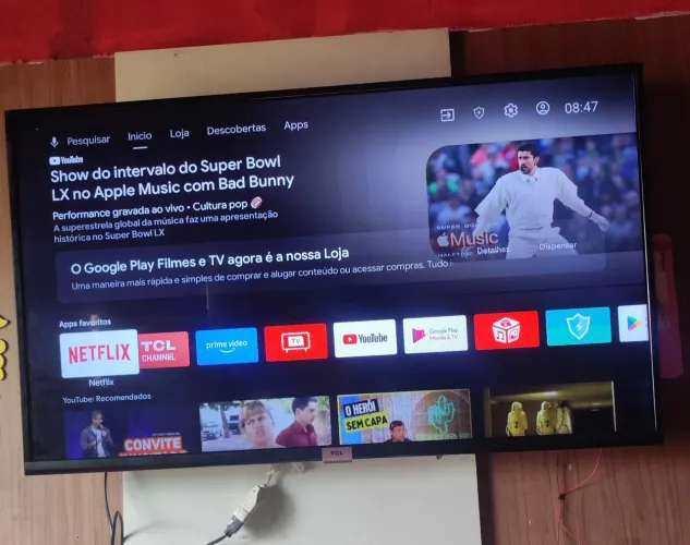 TCL 43 SMART ANDROID COM UMA LINHA