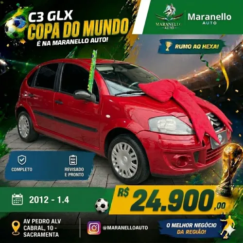 Citroen C3 GLX 1.4/ GLX Sonora 1.4 Flex 8V 5P 2012