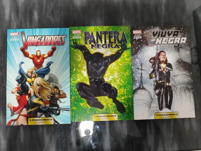 Marvel anos 2000 (O renascimento da Marvel) 1,2 e 3 - Vingadores, Pantera Negra e Viúva
