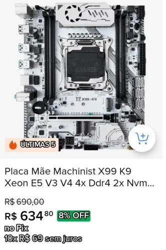 Placa Mãe X99 K9 Zera na caixa metade do preço