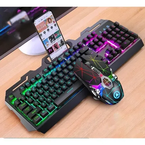KIT GAMER RGB TECLADO + MOUSE GAMER ILUMINADO