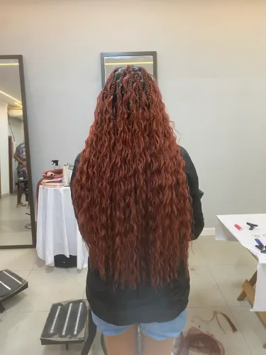 Tranças com cachos