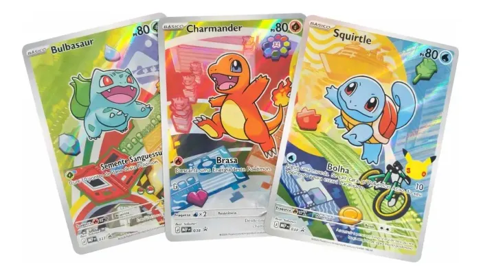 Trio de iniciais de Kanto versão inglês de 30 anos