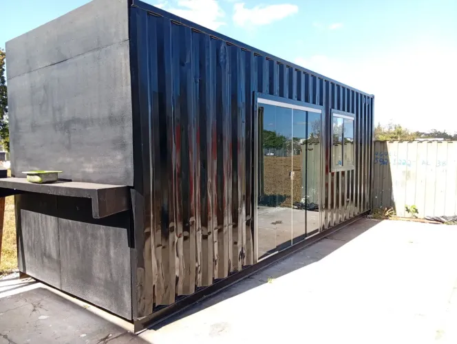 Container com acabamento em gesso sala cozinha banheiro quarto