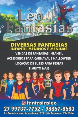 LOJA DE FANTASIAS INFANTIL E ACESSORIOS DE CARBAVAL HALLOWEEN 