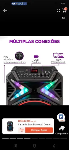 Caixa de som mondial