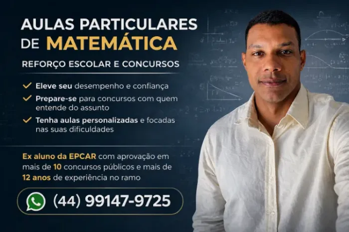 Professor Particular de Matemática - Reforço Escolar - Concursos - Serviços Acadêmicos