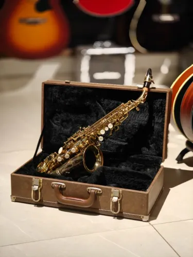 Saxofone Soprano Curvo Sopranino Dixon Usado Chaves Funcionando Perfeitamente!