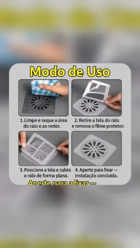 Adesivo para ralo com 5 peças