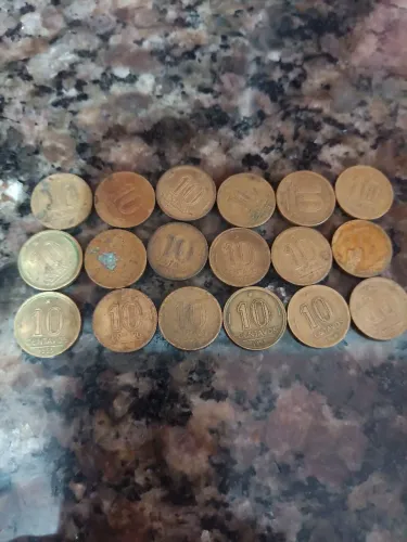 Lote de moedas de 10 centavos 1948 / 1955