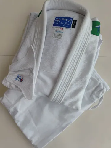 Kimono Torah Jiu-jitsu Trançado Plus Novo tam A4 - Branco