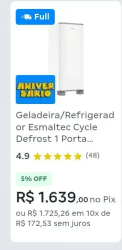 Refrigerador novíssimo, super econômico.