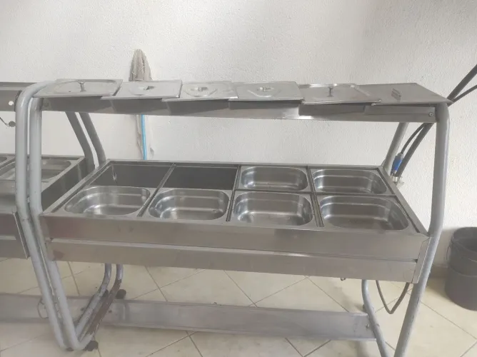 Rechaud Buffet térmico quente 8 cubas