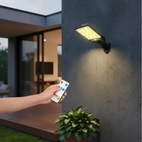 Refletor Luminária led solar sensor de presença
