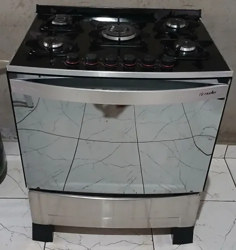 Vendo fogão 5 bocas mesa de vidro Elétrico