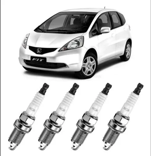 Jogo Vela De Ignição Honda Fit 1.4 2003 A 2014 Gpower Ngk
